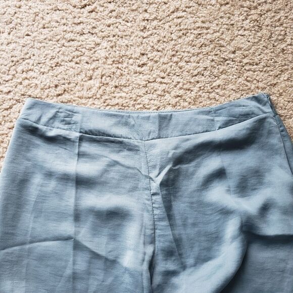 My Beloved Pale Blue High Waist Wide Leg Satin Pants New - Picture 7 of 8